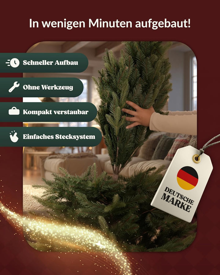 Amari ® Naturgetreuer Künstlicher Weihnachtsbaum 180cm - Tannenbaum Künstlich Christbaum Christmas T