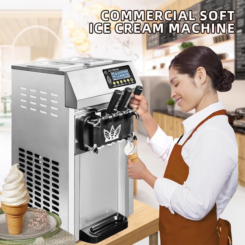 Kommerzielle Eismaschine, 20–28 L/h 2200 W, Kommerzielle Softeismaschine, Gewerbliche Eiscrememaschi