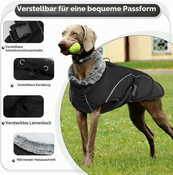 Hundemantel XXL, Hundepullover Grosse Hunde Hundemantel Winter Grosse Hunde Hundemantel mit Bauchsch