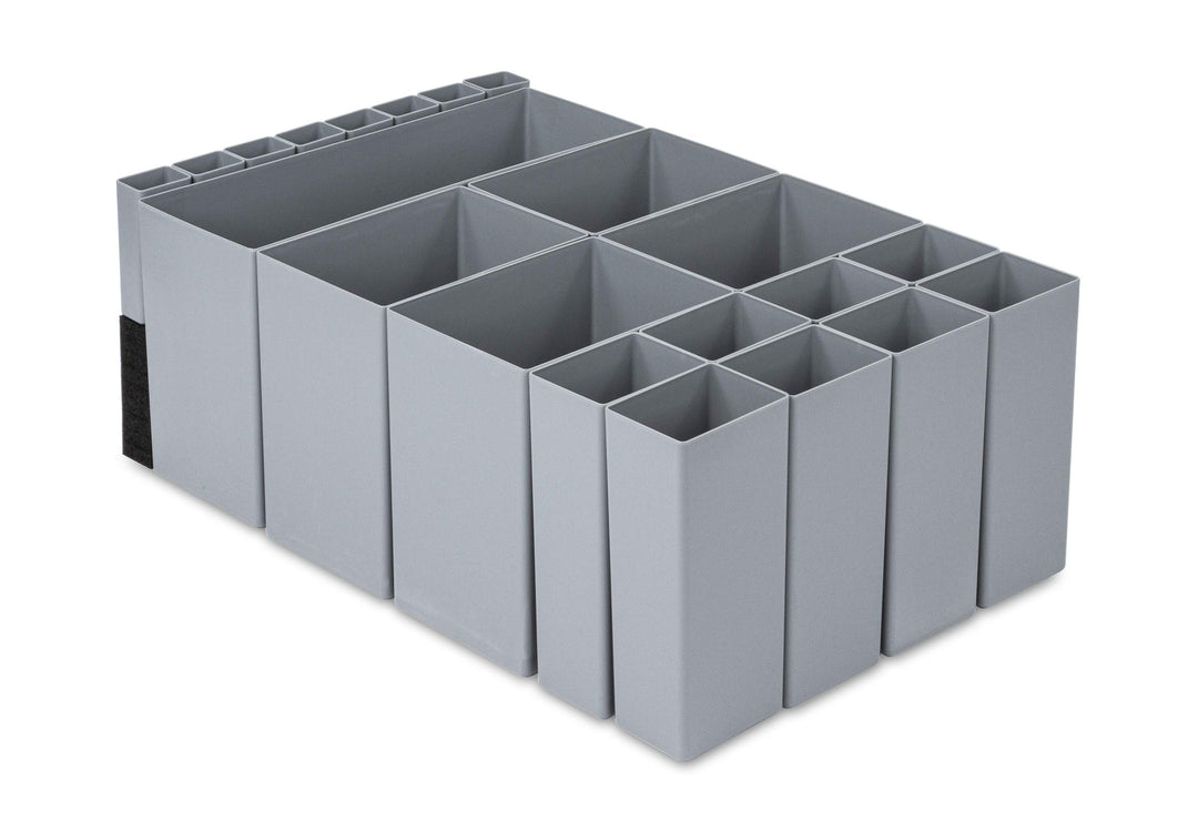 aidB NextGen Einsatzkasten Set 1+4+8+8 Kästen, 600 x 400 x 220 mm, ideal als Einsatz für Schubladen