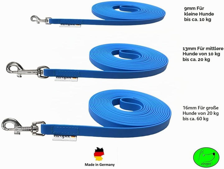 Schleppleine Biothane Hundeleine kleine Hunde 9mm 3m / 5m / 10m / 15m Hundeleine Biothane (3m MIT Ha