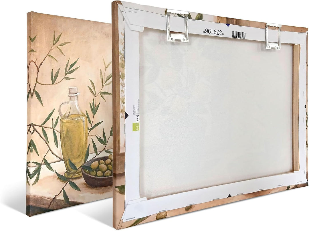 ARTland Leinwandbilder Wandbild Bild auf Leinwand 60x45 cm Wanddeko Steinzeit Tiere Stier Höhle von