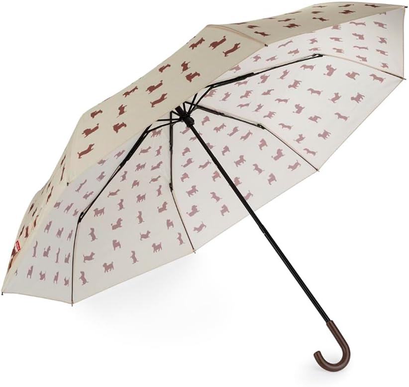 balvi Regenschirm Puppymbrella Farbe Beige Inklusive Neoprenhülle in Form eines Hundes Aus Nylon, Be