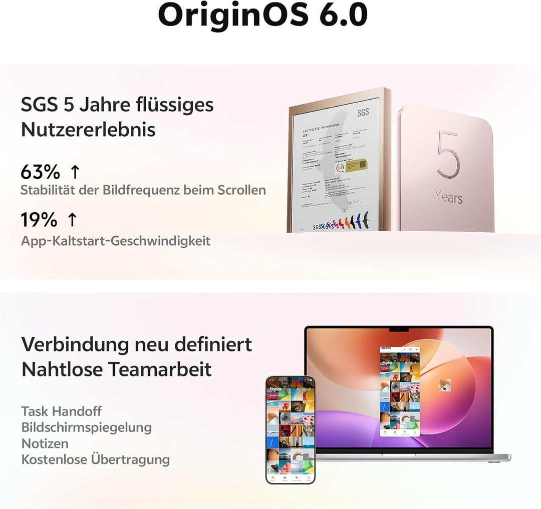 vivo X300 5G Smartphone, 12G + 256G, kompakter 6,31"-Flachbildschirm, ZEISS Dreifachkamera, 200 MP Z