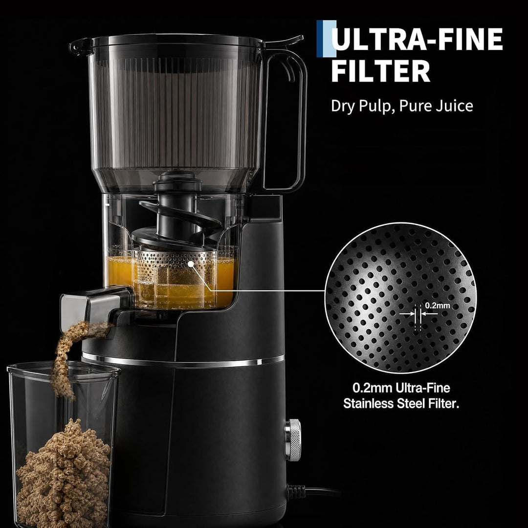 GarveeHome Entsafter Slow Juicer 250W Kaltgepresst Für Die Gesunde Küche