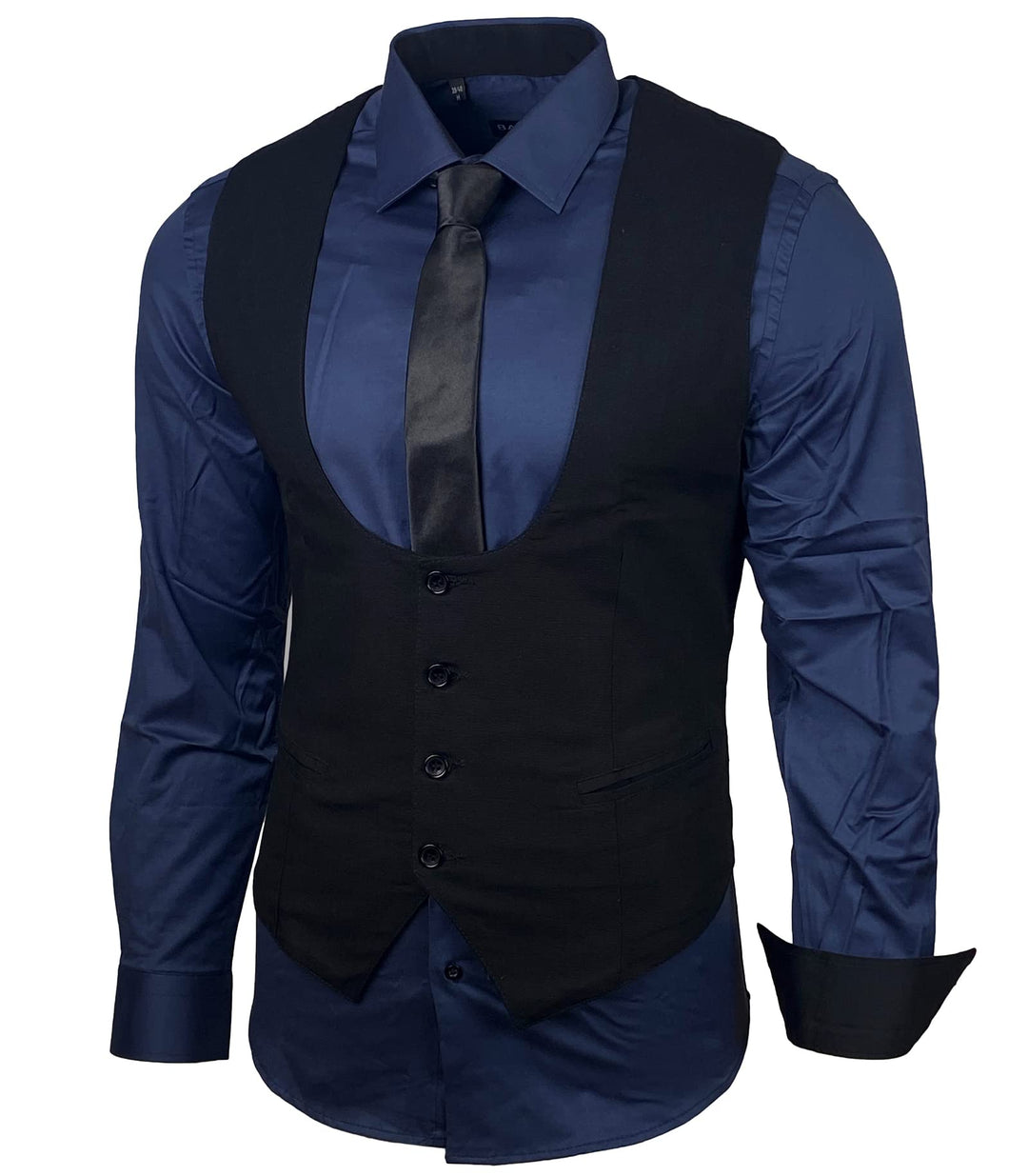 Herren Hemd Weste Krawatte Set Business Anzugweste Westen Slim Fit Smoking Frack Business Herrenanzu