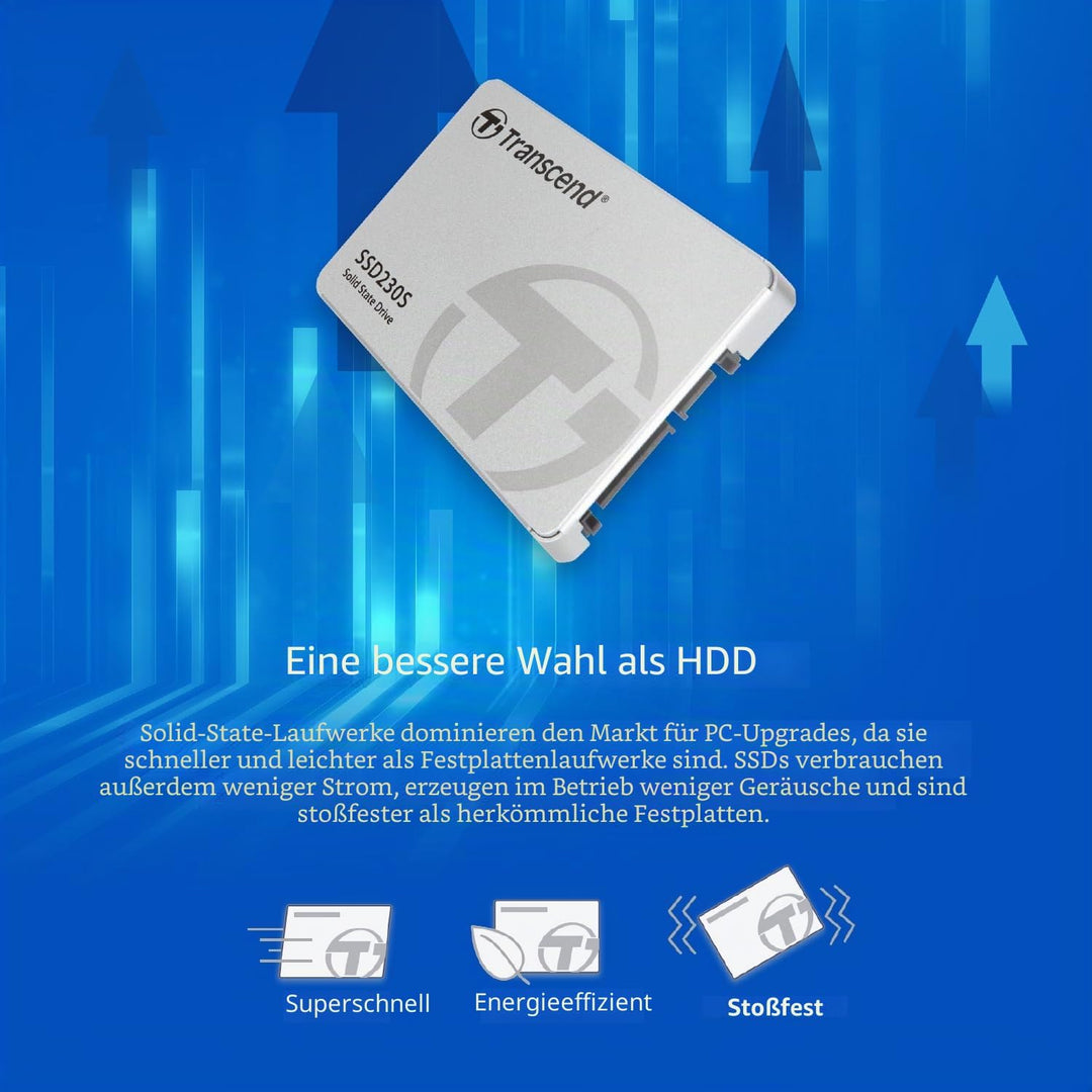 Transcend SSD230S 2TB SATA III 6Gb/s SSD, Read/Write up to 560/520 mb/s with DRAM Cache TS2TSSD230S,