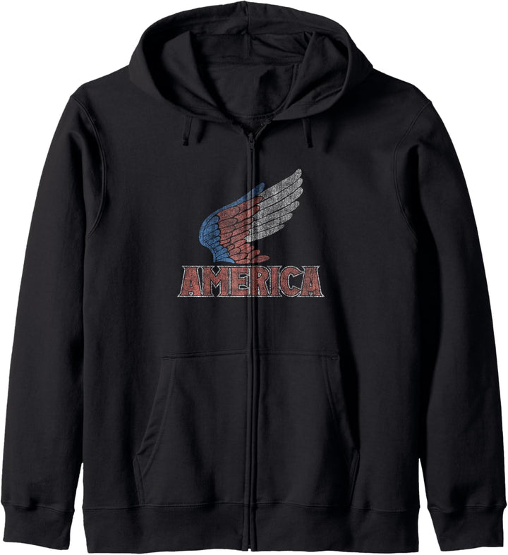 Americana Red White and Blue Wings America Kapuzenjacke