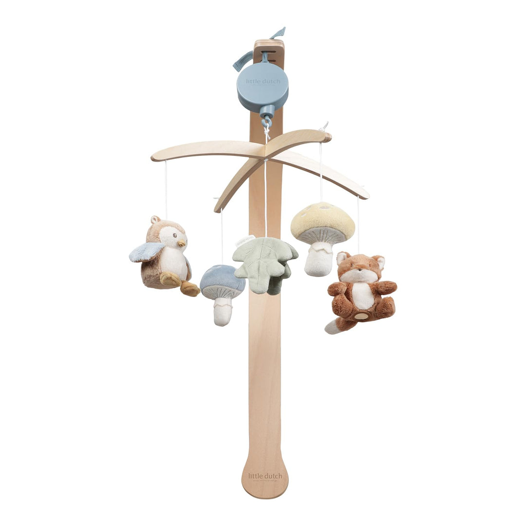 Little Dutch Mobile Musik Spieluhr mit Holz Halterung für Babybett - Forest Friends