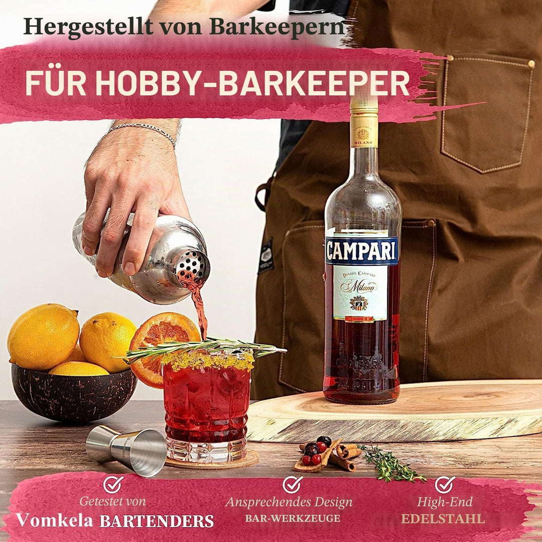 Cocktail Set 750ml Cocktail Shaker,24pcs Bar Zubehör Coctail Mixer Set Barkeepers Friends Jigger,Bos