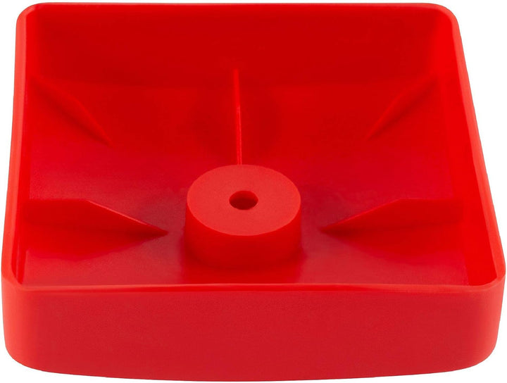 20 x Pfostenkappe eckig 91 x 91 mm rot Kunststoff – wetterfeste Abdeckkappe für Vierkantpfosten, UV-