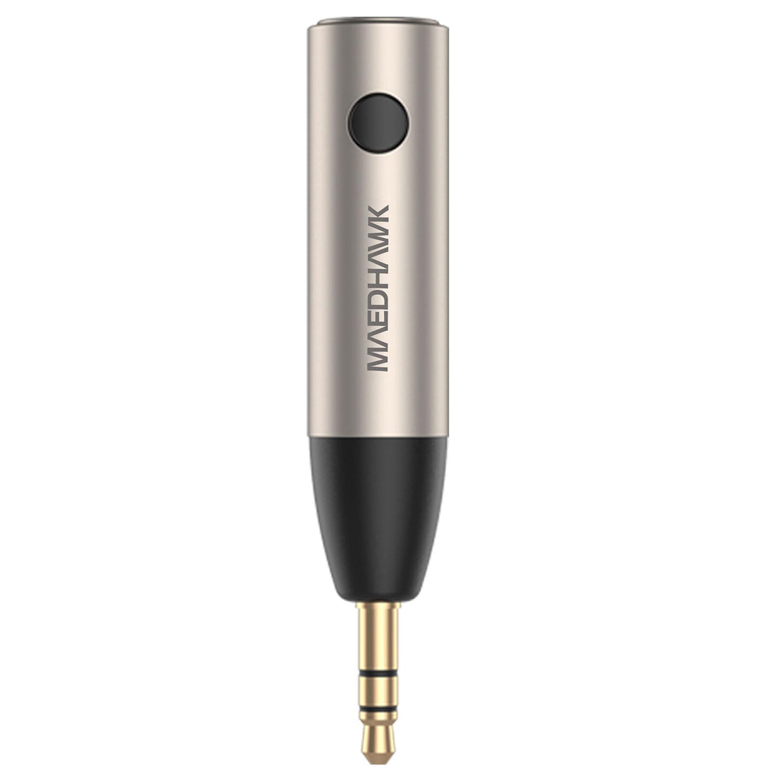 MaedHawk Aux Bluetooth Adapter Auto, BT5.0 Audio Empfänger/Receiver, 3,5 mm Aux in Car Kit(Freisprec