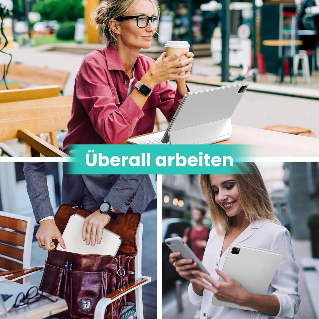 TECURS iPad Air 5/4(2022/2020) Hülle mit Tastatur, Magic Keyboard für ipad pro 11(4. /3. /2. /1. Gen