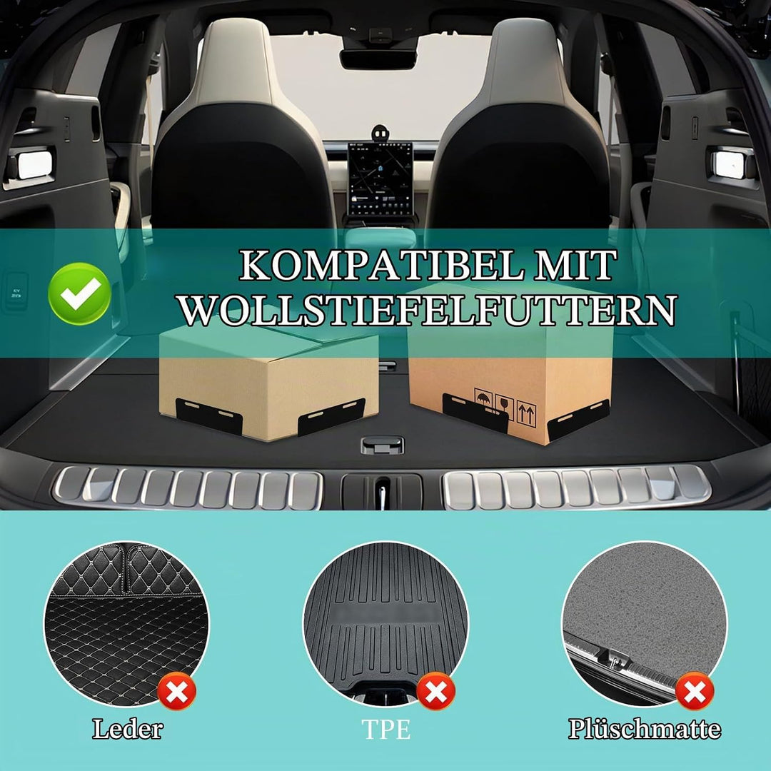 4 Stück Auto Kofferraum Organizer, Kofferraum Klett Fixierung, Kofferraum Trenner, für Auto- und SUV
