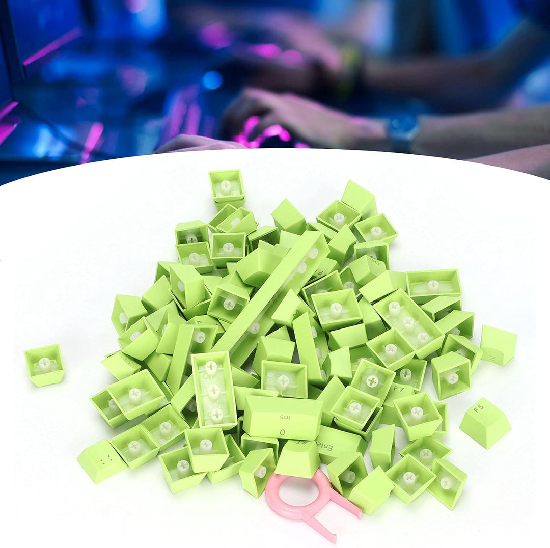 Jenngaoo Keycaps Keyset, PBT-Tastenkappen Ergonomisches Design Ölbeständig Bunte 108 Taste Videospie