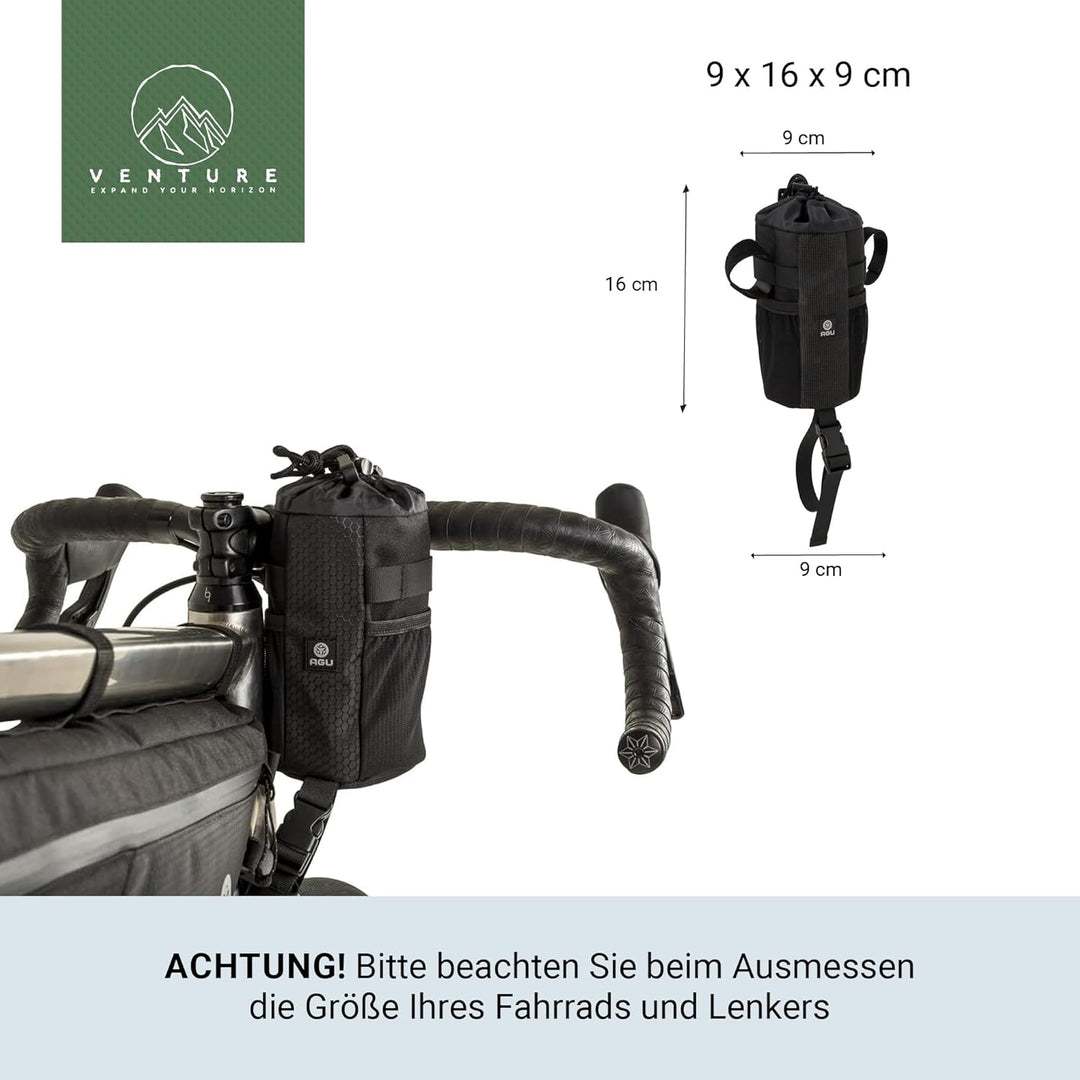AGU Snack-Pack Venture Fahrrad Rahmentasche, 1L Rahmentasche Fahrrad wasserabweisend, Reflektierend