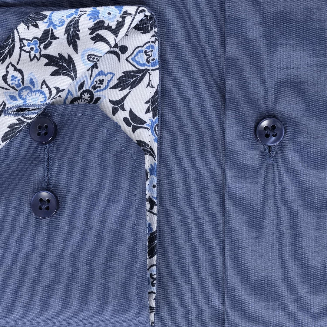 ETERNA Hemd Langarm | Comfort Fit | Bügelfrei, Knitterfrei | 100% Baumwolle 45 Blau-(17), 45 Blau-(1