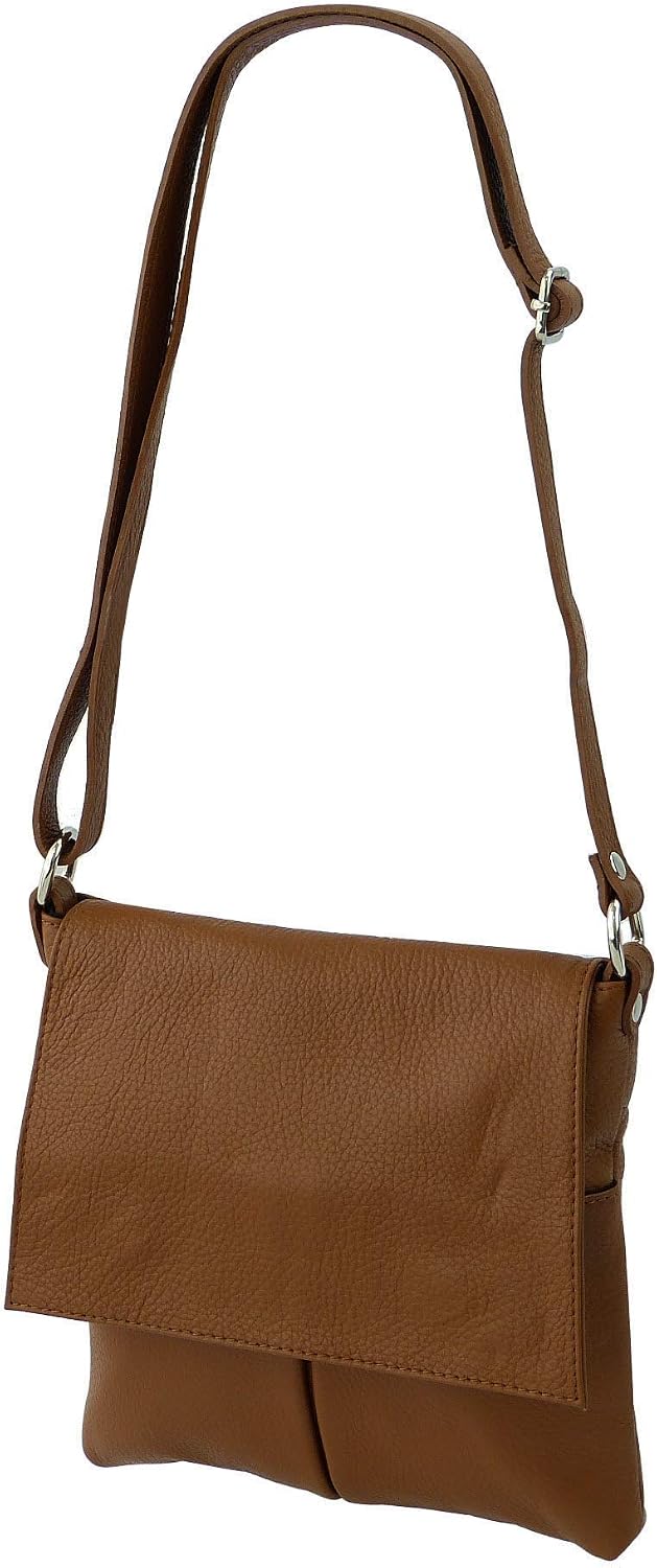 SH Leder Echtleder Umhängetasche Schultertasche Crossover aus Gernarbt Rindleder 26x25cm Kim G182 Co