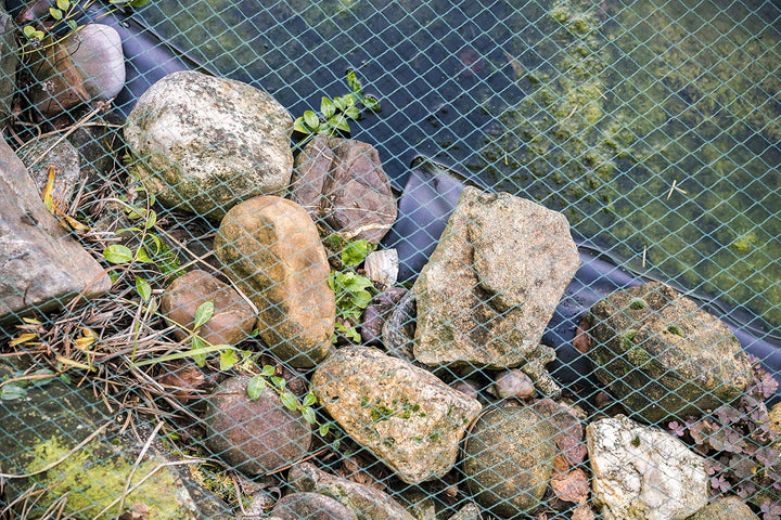 Aquagart® Teichnetz, 25m x 16m, dunkelgrün, engmaschig: Maschenweite 15mm x 15mm, Laubnetz, Teichabd