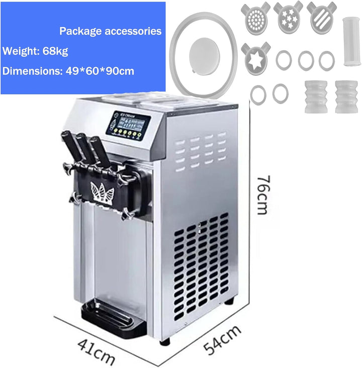 Kommerzielle Eismaschine, 20–28 L/h 2200 W, Kommerzielle Softeismaschine, Gewerbliche Eiscrememaschi