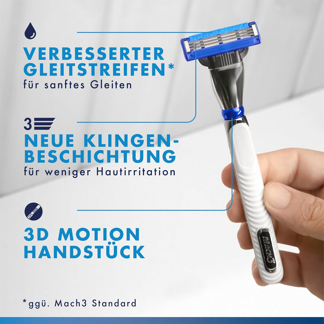 Gillette Mach3 Turbo Rasierklingen für Männer, 8 Original Gillette Ersatzklingen, Klingen für Herren