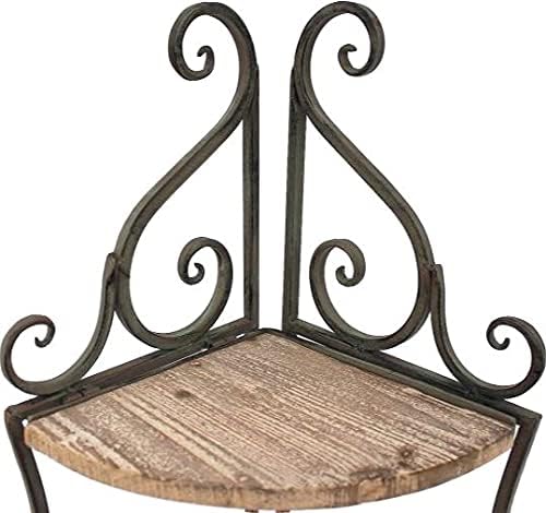 DanDiBo Eckregal Bücherregal mit 4 Ablagen Regal Malega 12061 aus Metall und Holz 145 cm Badregal Au