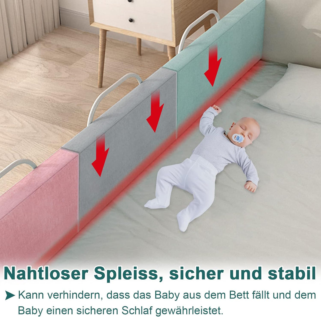 YUENFONG Bettgitter Bettschutzgitter 50cm Rausfallschutz für Kinder Höhenverstellbar Kinderbettgitte