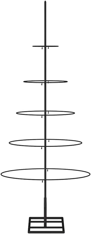 vidaXL Metall Weihnachtsbaum für Dekorationen, Christbaum mit 5 Ebenen, Platzsparend DIY Dekoration,