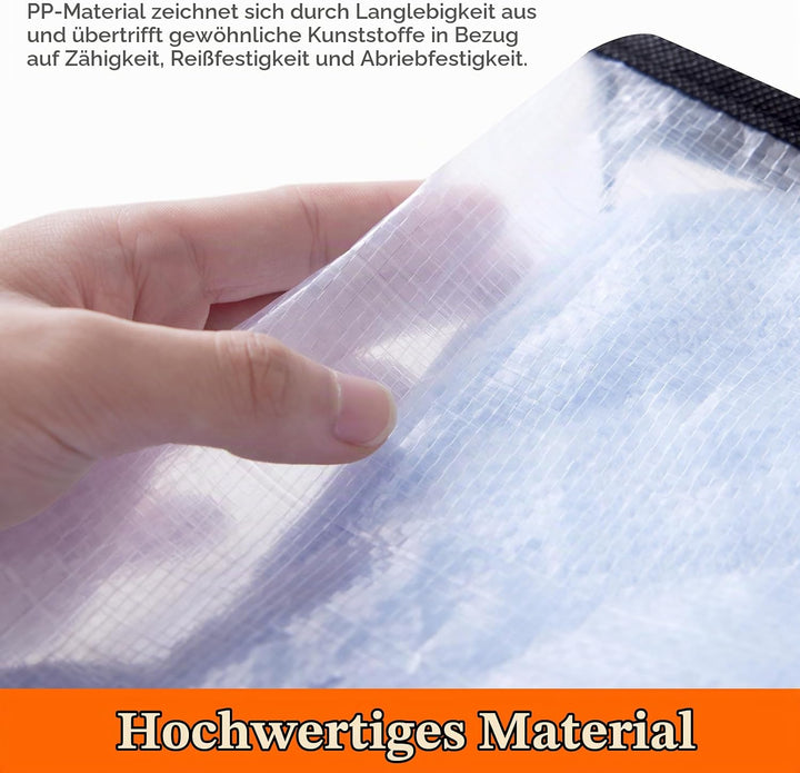 Lifewit 3 Stück Transparente Plastik Aufbewahrungstasche, 60L Kleideraufbewahrung Kleiderschrank Auf
