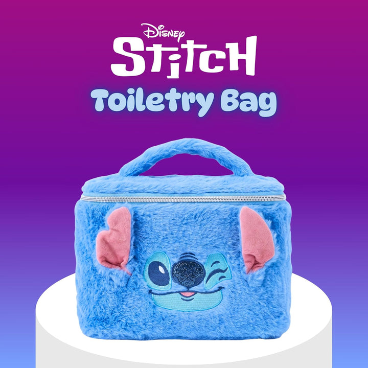 Disney Stitch Beauty-Set Kosmetikkoffer, Plüsch Kulturbeutel, Reisetasche, Geschenk für Mädchen, Fra