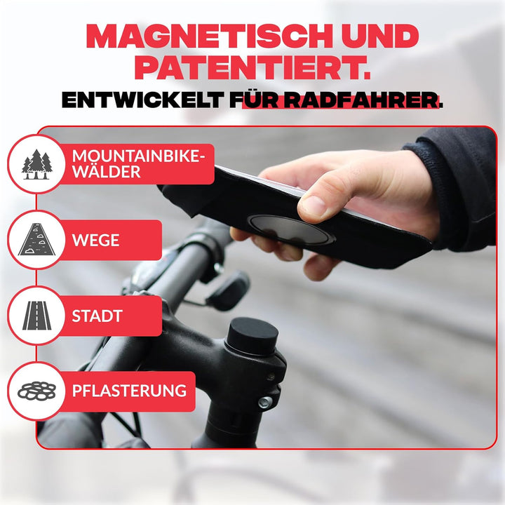 Shapeheart französische Innovation, magnetische Fahrrad-, Mountainbike-... Telefonhalterung für den