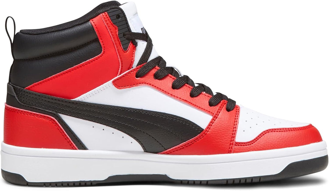 Puma Unisex Rebound V6Sneaker 44 EU Puma White Puma Black For All Time Red, 44 EU Puma White Puma Bl