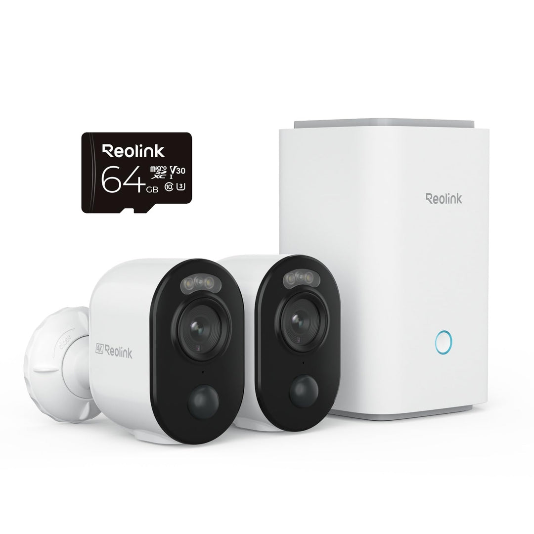 Reolink 4K Überwachungskamera Aussen Akku Set mit Home Hub, Farbnachtsicht, 2.4/5GHz WLAN, 5 Monate