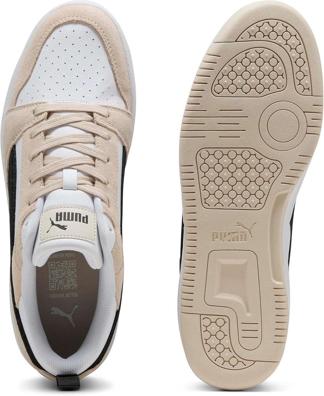 PUMA Rebound V6 Low 37 EU Alpine Snow Puma Schwarz Puma Weiss, 37 EU Alpine Snow Puma Schwarz Puma W