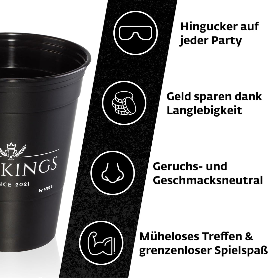 CUPKINGS Party Becher Set | 22 Hartplastik Becher Made in Germany | Festival Zubehör &amp; Party Deko |