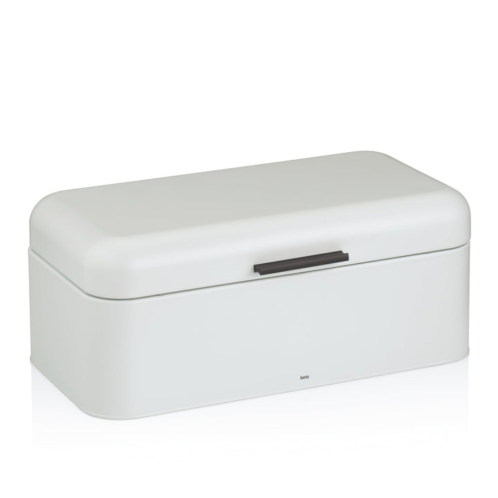 kela Brotkasten Metall mit Lüftungslöcher 42,5x22,5x17,5cm, grosse Brotbox mit Klappdeckel, FRISCA,