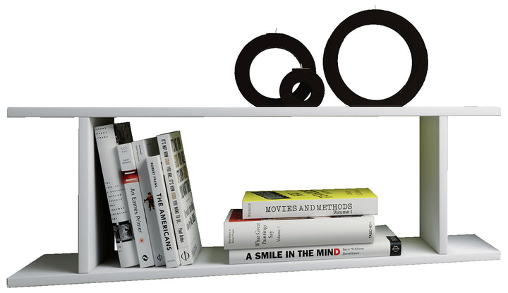 VCM Sirola Bücherregal, Holz, Weiss, 28 x 80 x 19,7 cm Weiss 28 x 80 x 19,7 cm, Weiss 28x80x20