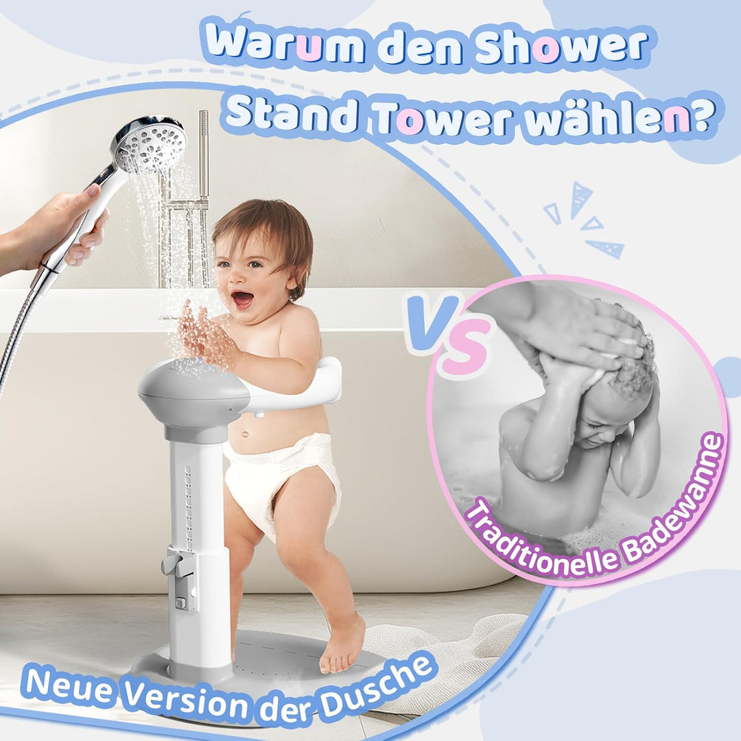 COOSEYA® Baby Dusche Ständer – Einstellbarer Baby Shower Stand Support mit AntiRutsch-Basis, Duschst