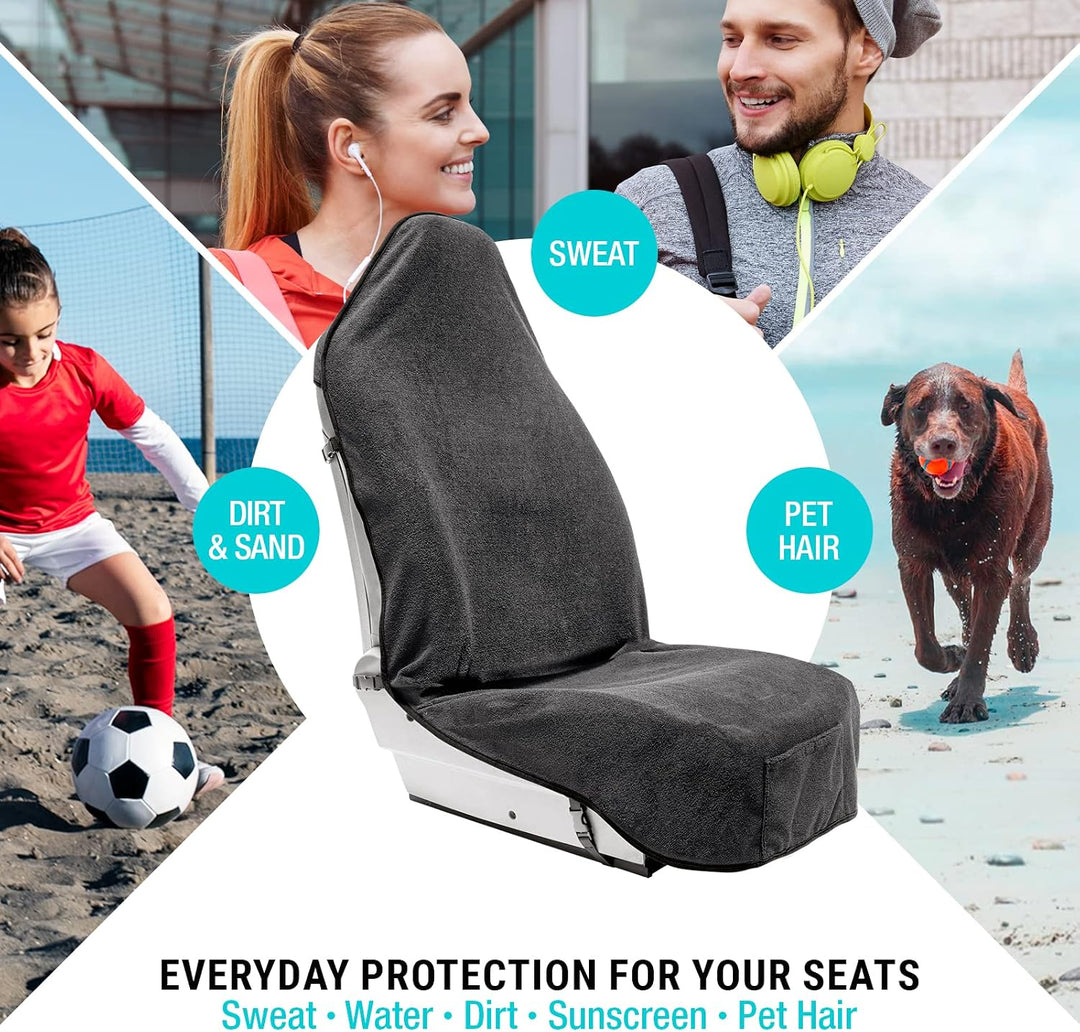 SG Edge Frottee-Schwitztuch-Sitzbezug, Autositz-Handtuchschutz, ideal für Fitnessstudio, wasserdicht