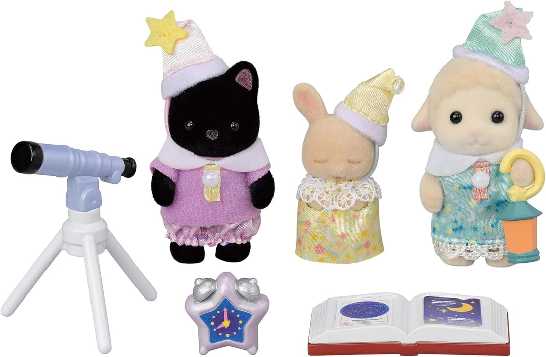 Sylvanian Families - 5750 Erlebniskindergarten Freunde “Übernachtungsparty” - Figuren für Puppenhaus