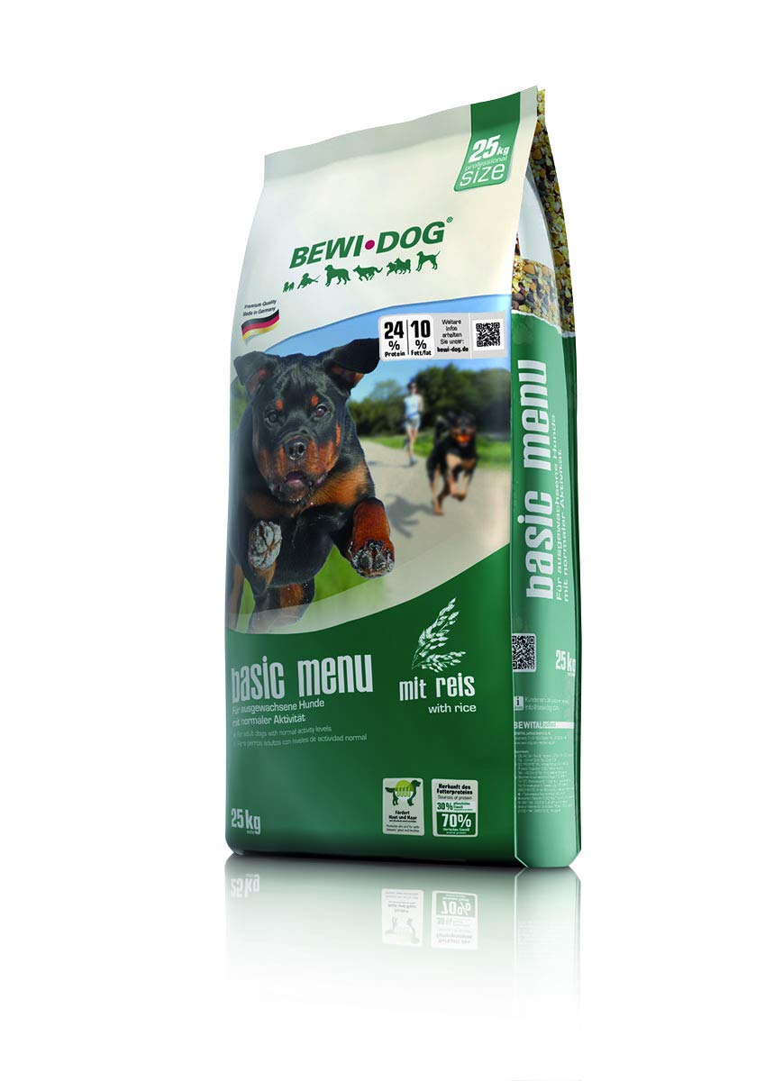 BEWI DOG Basic Menue [25 kg] Hundefutter | Trockenfutter für normal aktive Hunde | ohne Weizen &amp; Soj