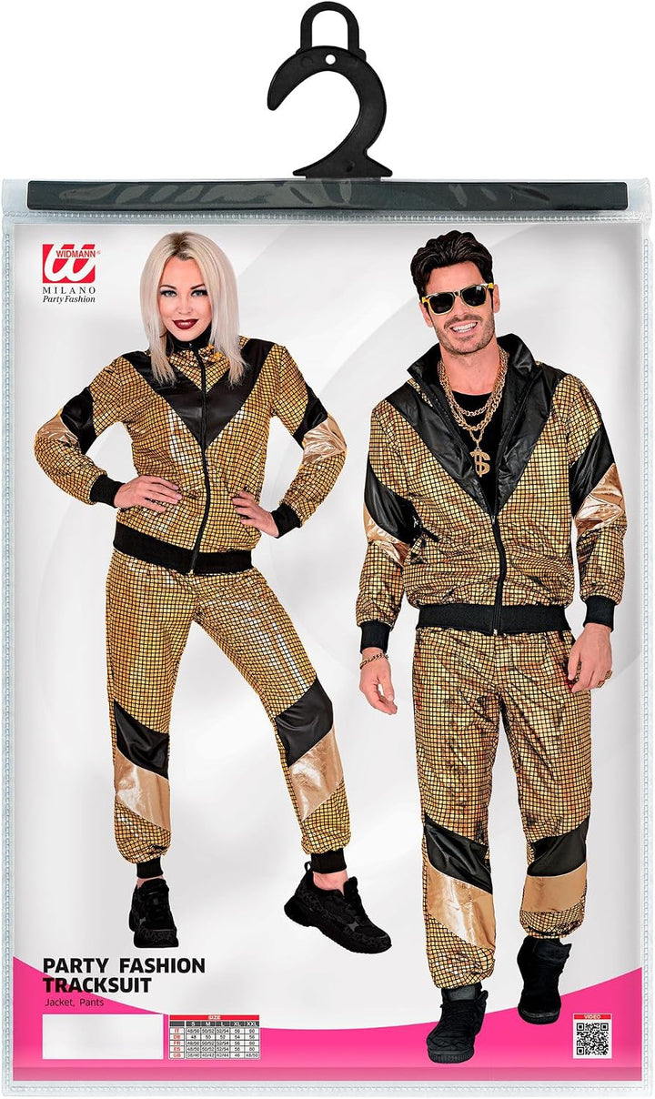 W WIDMANN MILANO Party Fashion - Trainingsanzug Disco Style Gold M, Gold M