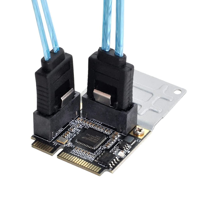 chenyang Mini PCIE auf 2 SATA 3.0 Erweiterungskartenadapter für Motherboard SATA Festplatten Port Er