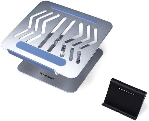 WOZINSKY Laptop Ständer Tablet Ständer aus Aluminium Drehbar Stabil für 11-17,3 Zoll Laptops 360°