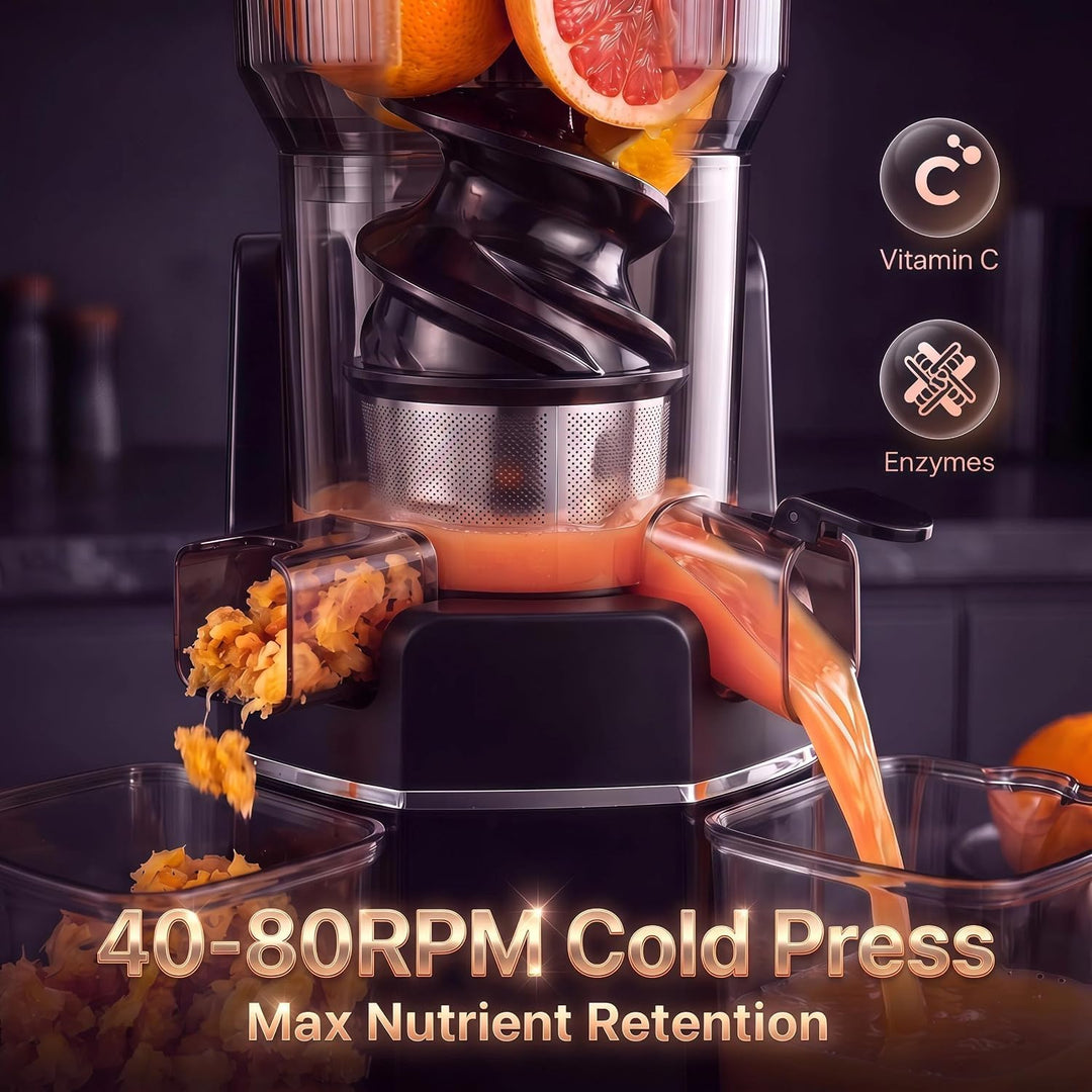 GarveeHome Entsafter Slow Juicer 250W Kaltgepresst Für Die Gesunde Küche