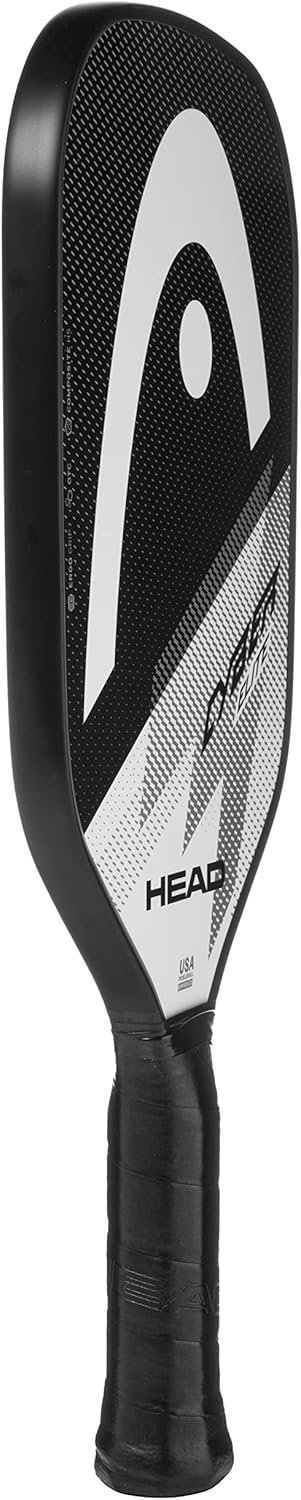 Head Cyber Elite Pickleball-Paddel, Fiberglas-Oberfläche, Schwarz/Weiss, Anfänger- bis Fortgeschritt