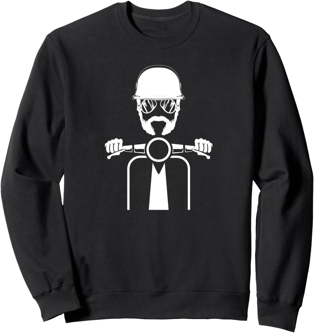 Motorroller Brille Moped - Rollerfahrer Scooter Mofa Roller Sweatshirt