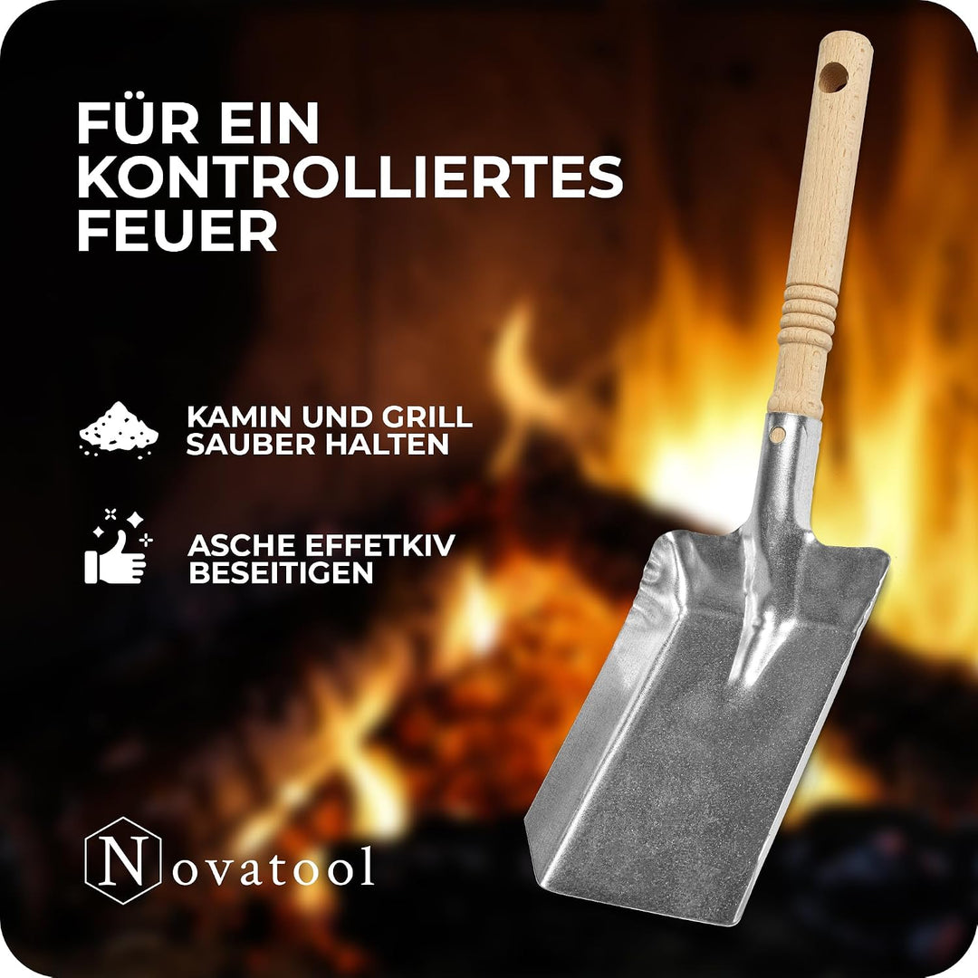 Kohleschaufel Kohlelöffel Ascheschaufel Schaufel Kamin Ofenschaufel (10, Kohleschaufel verzinkt), 10