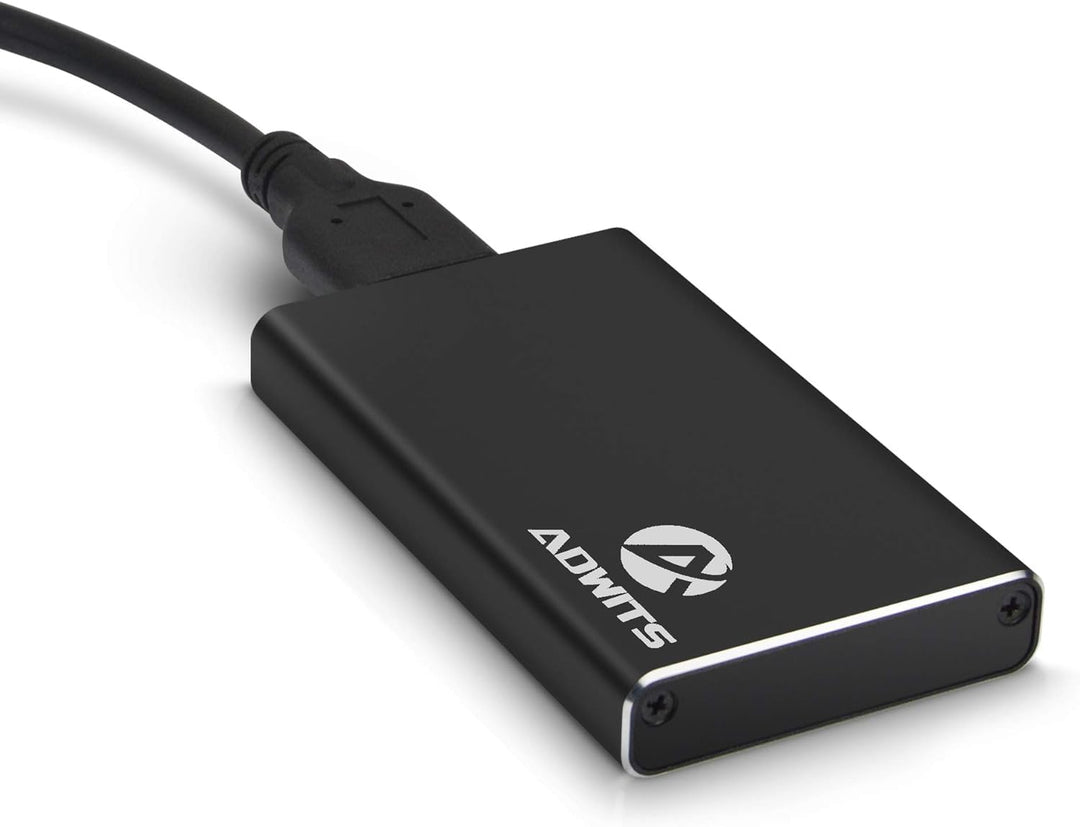 USB 3.0 UASP zu mSATA 3030/3050 SSD SuperSpeed Adapter, Aluminium Externe Festplatte Gehäuse für Sam