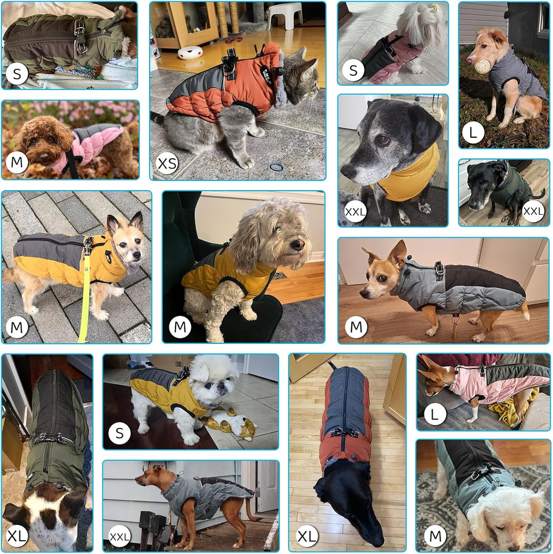 Savlot Hundemäntel für Kaltes Wetter Gemütliche Winddichte Winter-Hundejacke Dick Gepolsterte Warme